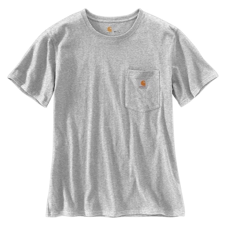 Carhartt Women's T-Shirt, Cotton/Polyester, Heather Gray, XXL 103067-034XXLREG